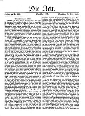 Die Zeit Samstag 3. Mai 1862