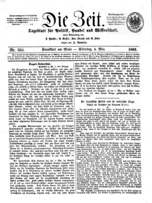 Die Zeit Sonntag 4. Mai 1862