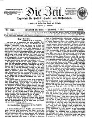 Die Zeit Mittwoch 7. Mai 1862