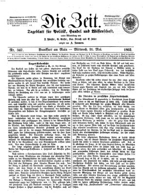 Die Zeit Mittwoch 21. Mai 1862