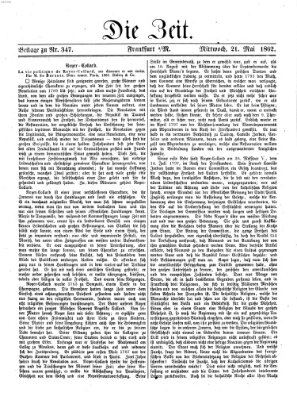 Die Zeit Mittwoch 21. Mai 1862