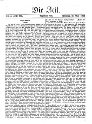 Die Zeit Sonntag 25. Mai 1862