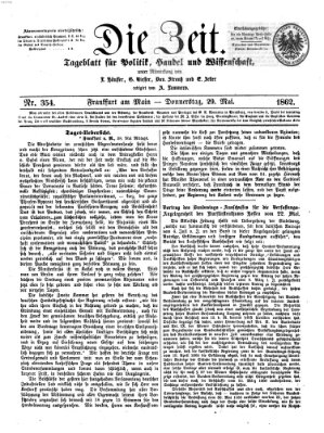 Die Zeit Donnerstag 29. Mai 1862