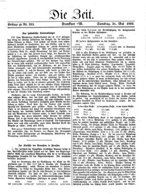 Die Zeit Samstag 31. Mai 1862