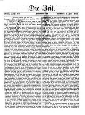 Die Zeit Mittwoch 4. Juni 1862