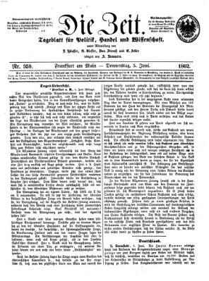 Die Zeit Donnerstag 5. Juni 1862