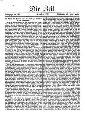 Die Zeit Mittwoch 18. Juni 1862