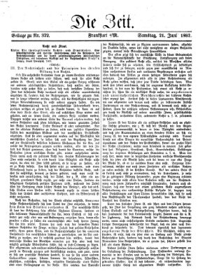 Die Zeit Samstag 21. Juni 1862