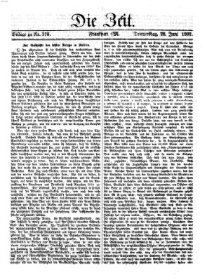 Die Zeit Donnerstag 26. Juni 1862