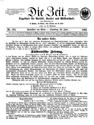 Die Zeit Samstag 28. Juni 1862