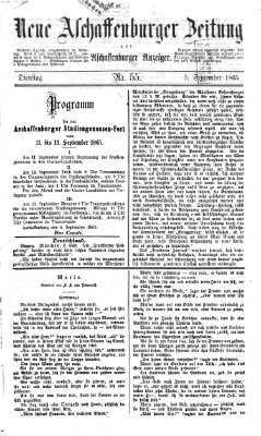 Neue Aschaffenburger Zeitung und Aschaffenburger Anzeiger (Beobachter am Main und Aschaffenburger Anzeiger) Dienstag 5. September 1865