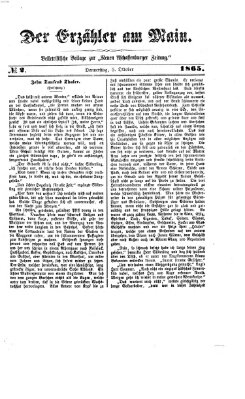 Neue Aschaffenburger Zeitung und Aschaffenburger Anzeiger (Beobachter am Main und Aschaffenburger Anzeiger) Donnerstag 5. Oktober 1865