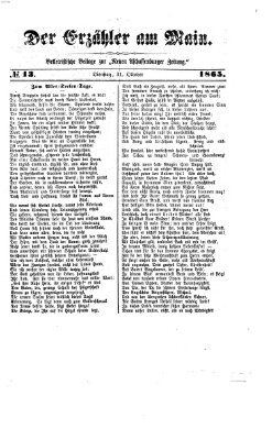 Neue Aschaffenburger Zeitung und Aschaffenburger Anzeiger (Beobachter am Main und Aschaffenburger Anzeiger) Dienstag 31. Oktober 1865