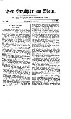 Neue Aschaffenburger Zeitung und Aschaffenburger Anzeiger (Beobachter am Main und Aschaffenburger Anzeiger) Dienstag 7. November 1865