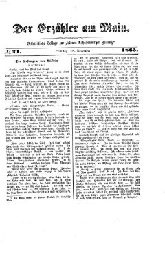 Neue Aschaffenburger Zeitung und Aschaffenburger Anzeiger (Beobachter am Main und Aschaffenburger Anzeiger) Samstag 18. November 1865