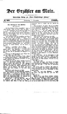 Neue Aschaffenburger Zeitung und Aschaffenburger Anzeiger (Beobachter am Main und Aschaffenburger Anzeiger) Donnerstag 7. Dezember 1865