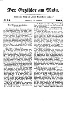 Neue Aschaffenburger Zeitung und Aschaffenburger Anzeiger (Beobachter am Main und Aschaffenburger Anzeiger) Donnerstag 14. Dezember 1865