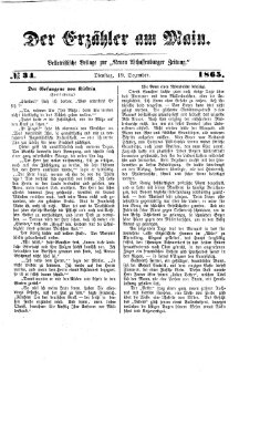 Neue Aschaffenburger Zeitung und Aschaffenburger Anzeiger (Beobachter am Main und Aschaffenburger Anzeiger) Dienstag 19. Dezember 1865