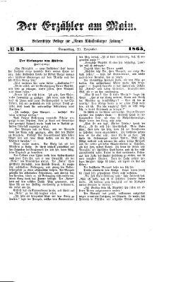 Neue Aschaffenburger Zeitung und Aschaffenburger Anzeiger (Beobachter am Main und Aschaffenburger Anzeiger) Donnerstag 21. Dezember 1865