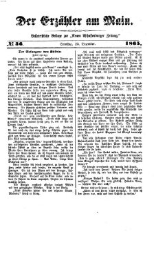 Neue Aschaffenburger Zeitung und Aschaffenburger Anzeiger (Beobachter am Main und Aschaffenburger Anzeiger) Samstag 23. Dezember 1865