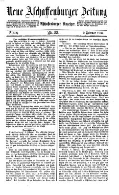 Neue Aschaffenburger Zeitung und Aschaffenburger Anzeiger (Beobachter am Main und Aschaffenburger Anzeiger) Freitag 9. Februar 1866