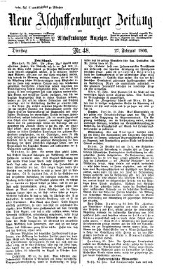 Neue Aschaffenburger Zeitung und Aschaffenburger Anzeiger (Beobachter am Main und Aschaffenburger Anzeiger) Dienstag 27. Februar 1866