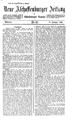 Neue Aschaffenburger Zeitung und Aschaffenburger Anzeiger (Beobachter am Main und Aschaffenburger Anzeiger) Mittwoch 28. Februar 1866