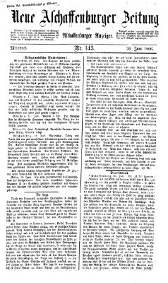 Neue Aschaffenburger Zeitung und Aschaffenburger Anzeiger (Beobachter am Main und Aschaffenburger Anzeiger) Mittwoch 20. Juni 1866