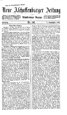 Neue Aschaffenburger Zeitung und Aschaffenburger Anzeiger (Beobachter am Main und Aschaffenburger Anzeiger) Sonntag 2. September 1866