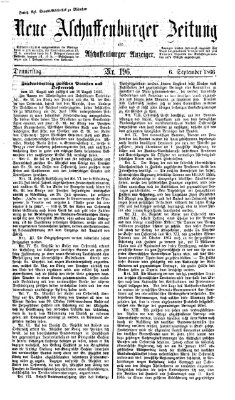 Neue Aschaffenburger Zeitung und Aschaffenburger Anzeiger (Beobachter am Main und Aschaffenburger Anzeiger) Donnerstag 6. September 1866