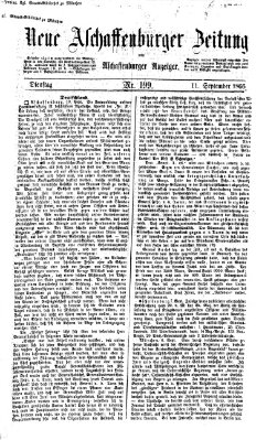 Neue Aschaffenburger Zeitung und Aschaffenburger Anzeiger (Beobachter am Main und Aschaffenburger Anzeiger) Dienstag 11. September 1866
