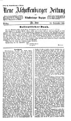 Neue Aschaffenburger Zeitung und Aschaffenburger Anzeiger (Beobachter am Main und Aschaffenburger Anzeiger) Freitag 14. September 1866