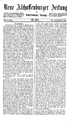Neue Aschaffenburger Zeitung und Aschaffenburger Anzeiger (Beobachter am Main und Aschaffenburger Anzeiger) Donnerstag 20. September 1866