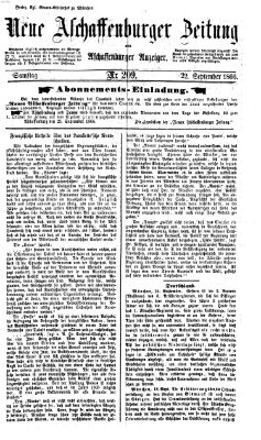 Neue Aschaffenburger Zeitung und Aschaffenburger Anzeiger (Beobachter am Main und Aschaffenburger Anzeiger) Samstag 22. September 1866