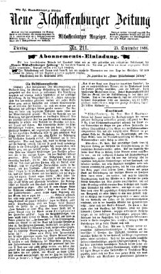 Neue Aschaffenburger Zeitung und Aschaffenburger Anzeiger (Beobachter am Main und Aschaffenburger Anzeiger) Dienstag 25. September 1866