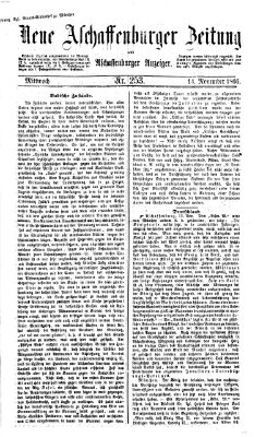 Neue Aschaffenburger Zeitung und Aschaffenburger Anzeiger (Beobachter am Main und Aschaffenburger Anzeiger) Mittwoch 14. November 1866