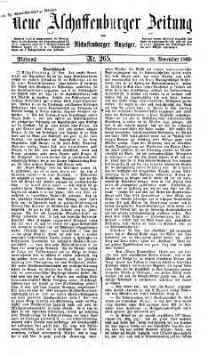 Neue Aschaffenburger Zeitung und Aschaffenburger Anzeiger (Beobachter am Main und Aschaffenburger Anzeiger) Mittwoch 28. November 1866