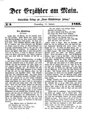 Der Erzähler am Main (Beobachter am Main und Aschaffenburger Anzeiger) Donnerstag 11. Januar 1866