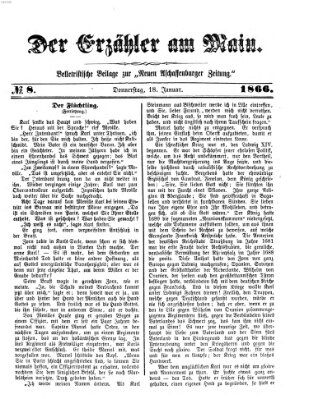 Der Erzähler am Main (Beobachter am Main und Aschaffenburger Anzeiger) Donnerstag 18. Januar 1866