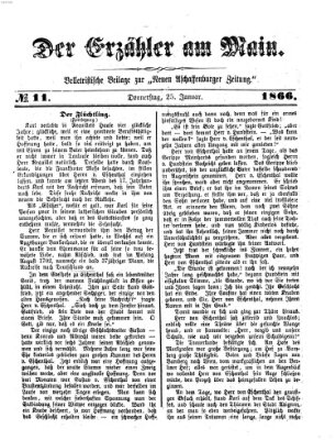 Der Erzähler am Main (Beobachter am Main und Aschaffenburger Anzeiger) Donnerstag 25. Januar 1866