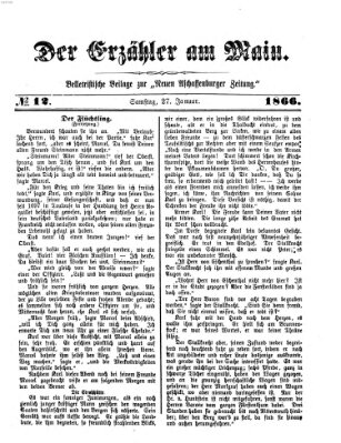 Der Erzähler am Main (Beobachter am Main und Aschaffenburger Anzeiger) Samstag 27. Januar 1866