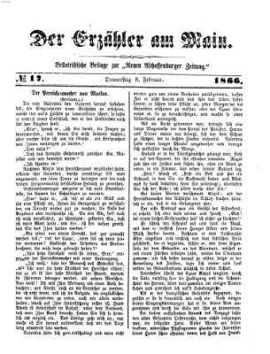 Der Erzähler am Main (Beobachter am Main und Aschaffenburger Anzeiger) Donnerstag 8. Februar 1866