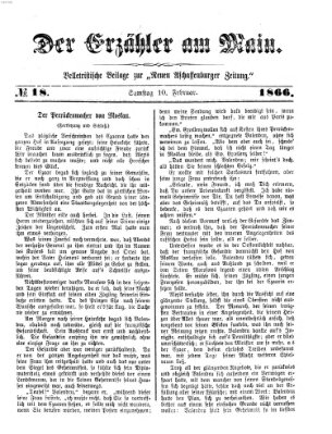 Der Erzähler am Main (Beobachter am Main und Aschaffenburger Anzeiger) Samstag 10. Februar 1866