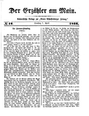 Der Erzähler am Main (Beobachter am Main und Aschaffenburger Anzeiger) Samstag 7. April 1866