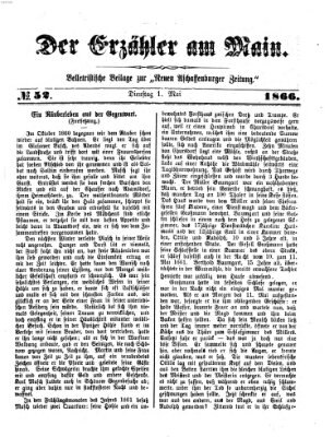 Der Erzähler am Main (Beobachter am Main und Aschaffenburger Anzeiger) Dienstag 1. Mai 1866