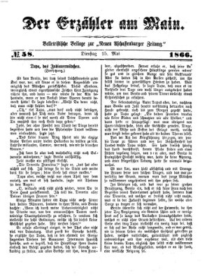 Der Erzähler am Main (Beobachter am Main und Aschaffenburger Anzeiger) Dienstag 15. Mai 1866