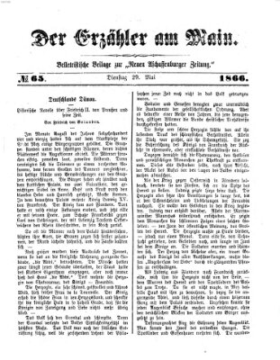 Der Erzähler am Main (Beobachter am Main und Aschaffenburger Anzeiger) Dienstag 29. Mai 1866