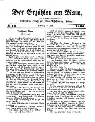 Der Erzähler am Main (Beobachter am Main und Aschaffenburger Anzeiger) Samstag 16. Juni 1866