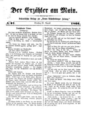 Der Erzähler am Main (Beobachter am Main und Aschaffenburger Anzeiger) Dienstag 28. August 1866