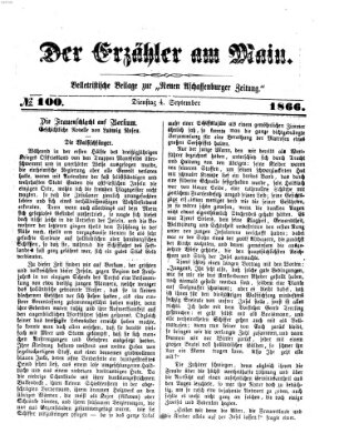 Der Erzähler am Main (Beobachter am Main und Aschaffenburger Anzeiger) Dienstag 4. September 1866